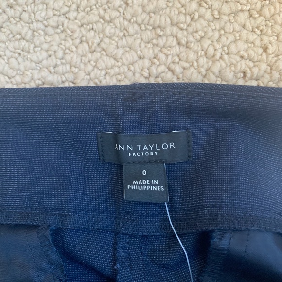 (0 Reg) NWT Ann Taylor Straight Navy Dress Pants - Picture 6 of 6